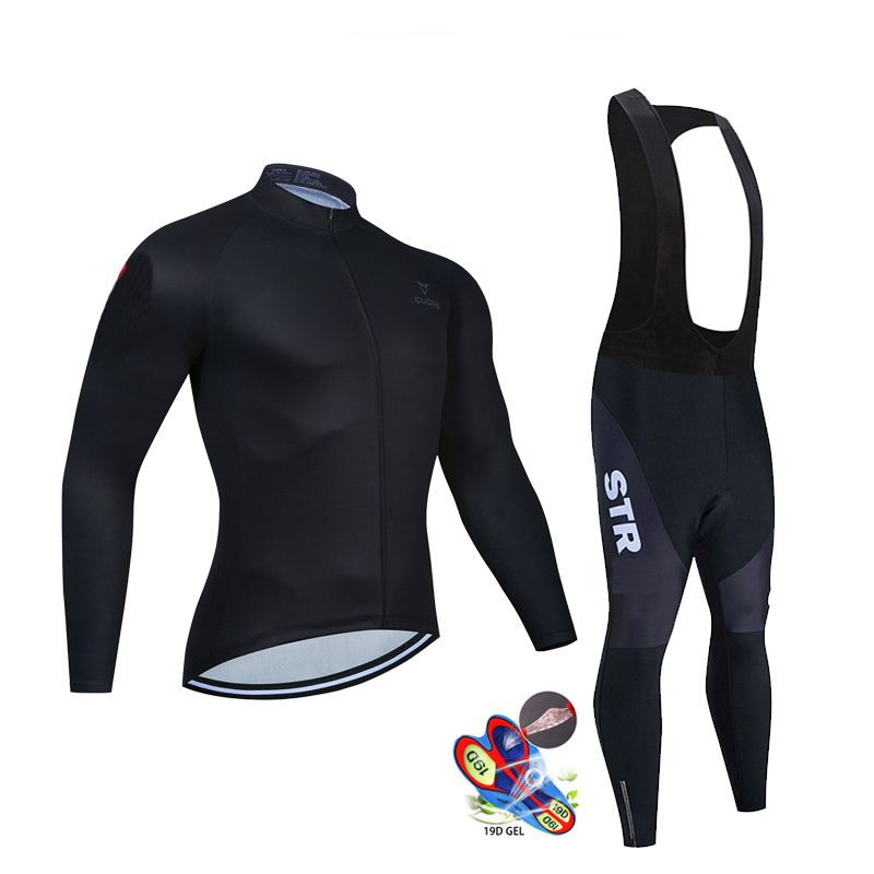 Cycling Commuter Clothing - Autumn Black Cycling Jersey Set Long