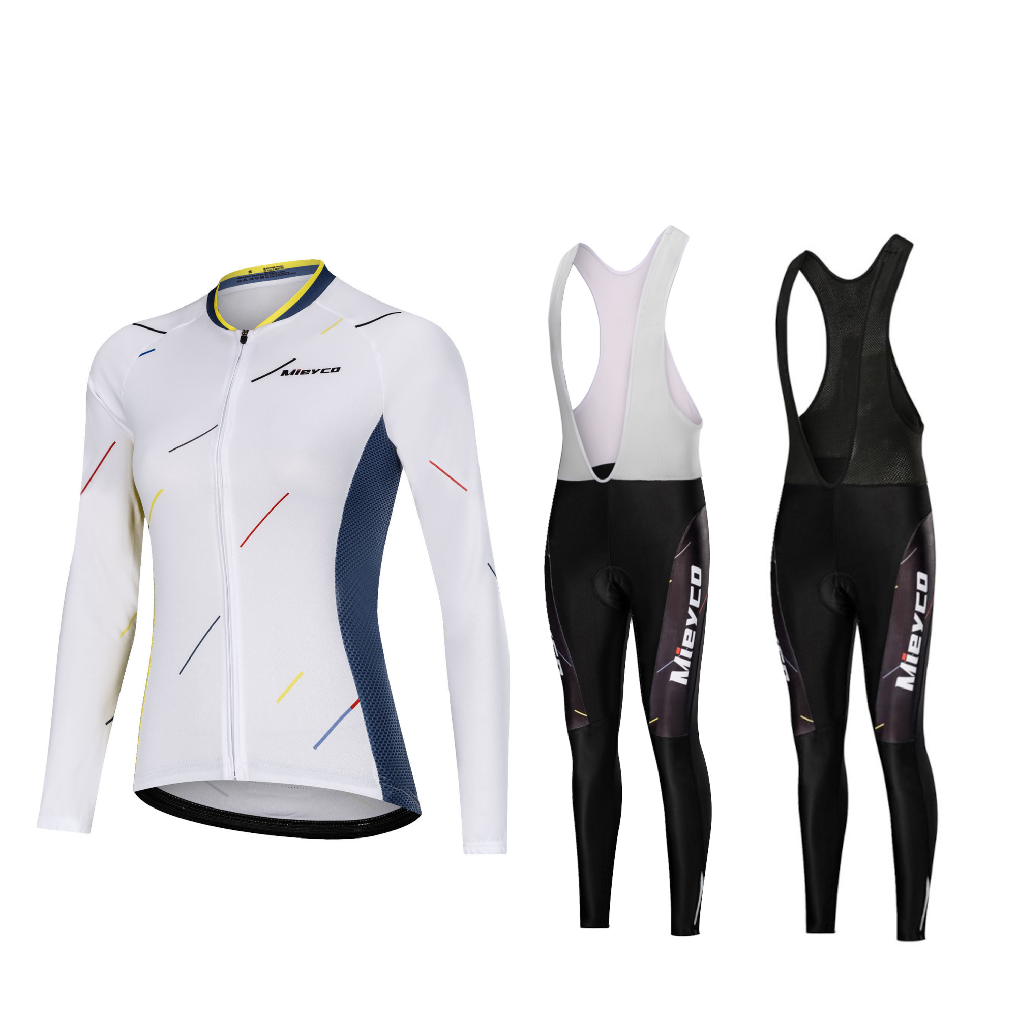 Cycling Commute Training - White With Colorful Stripes Women Long